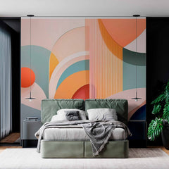 Custom Contemporary Abstract Arch Wallpaper