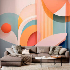 Custom Contemporary Abstract Arch Wallpaper