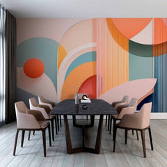 Custom Contemporary Abstract Arch Wallpaper