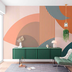 Niestandardowa elegancka tapeta z pastelową kompozycją