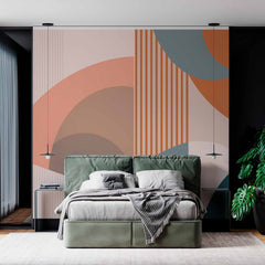 Niestandardowa elegancka tapeta z pastelową kompozycją