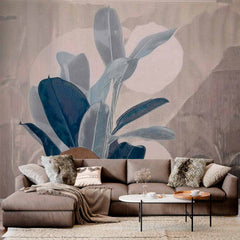 Custom Sophisticated Botanical Art Wallpaper