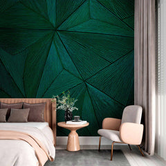 Custom Modern Angular Line Art Wallpaper Mural