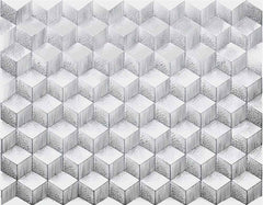 Custom Monochrome Geometric Cubes Wallpaper Mural