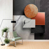 Metallic and Marble Design Wallpaper Mural