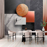 Metallic and Marble Design Wallpaper Mural