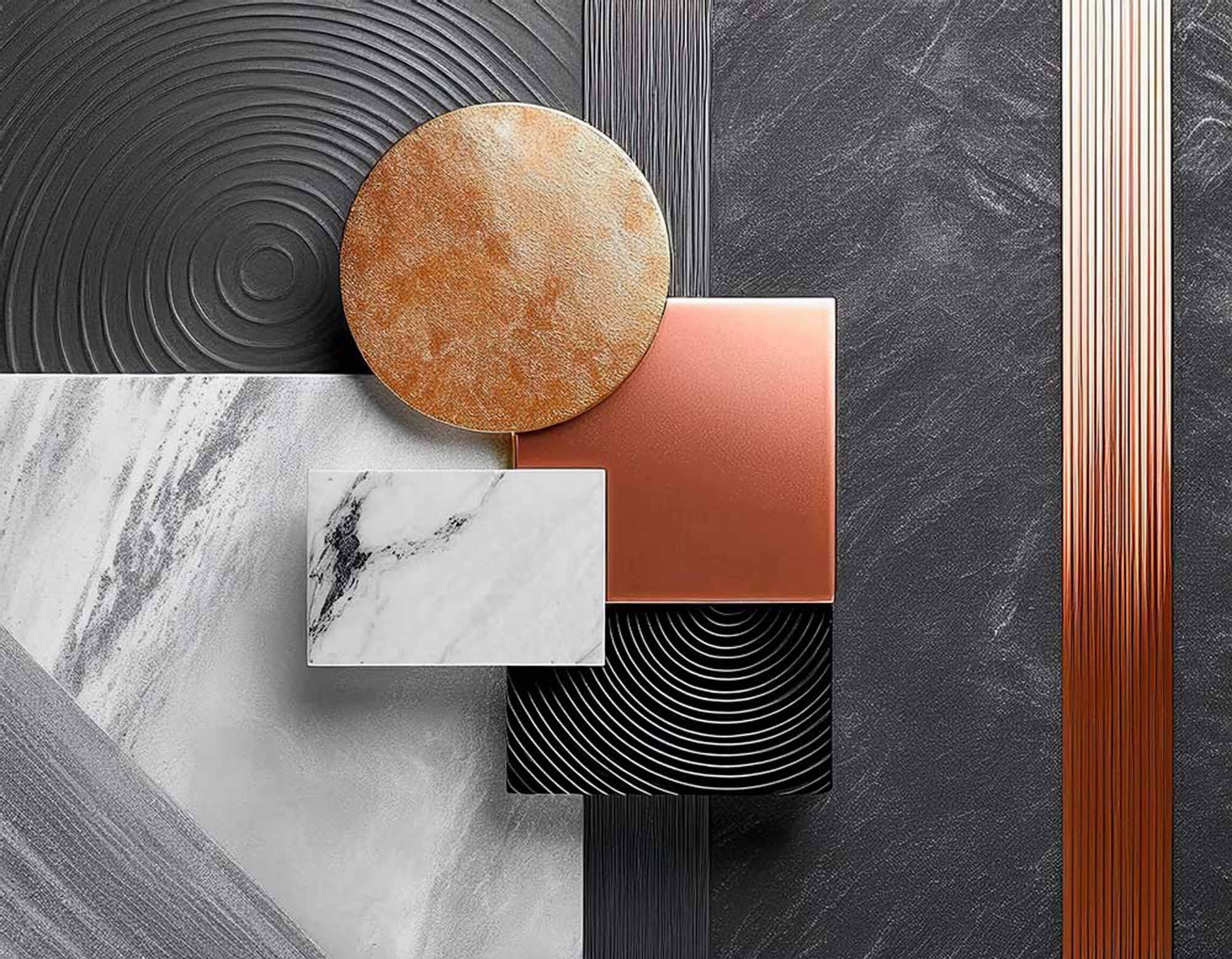 Metallic and Marble Design Wallpaper Mural