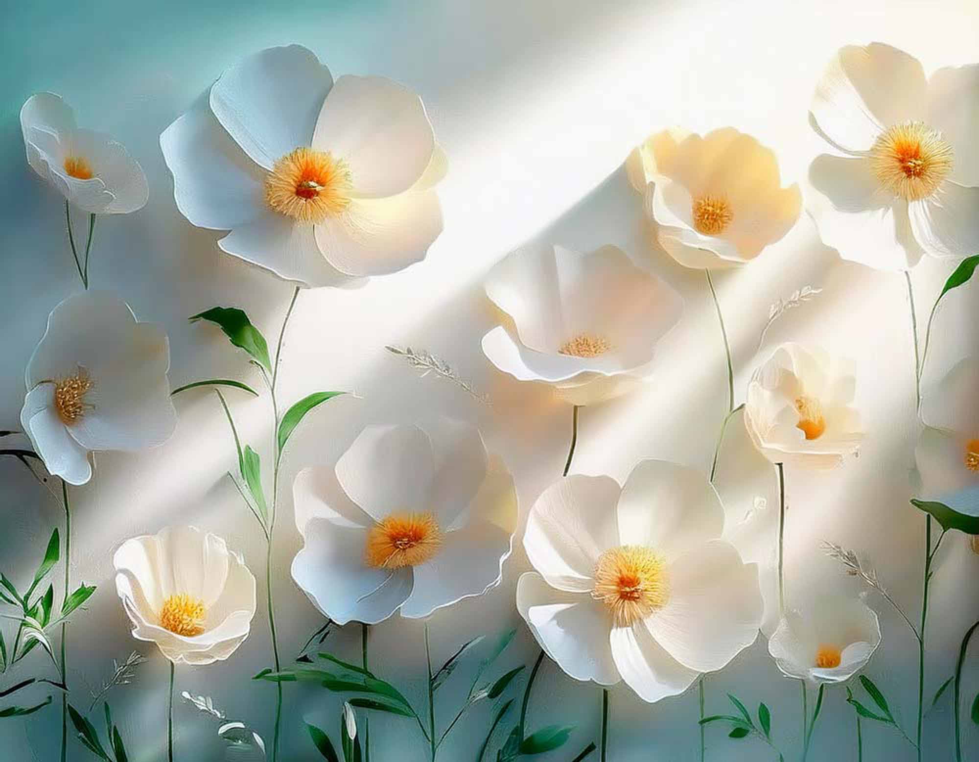 Serene Mountain Landscape Wallpaper Mural - Tranquil Nature Scene
