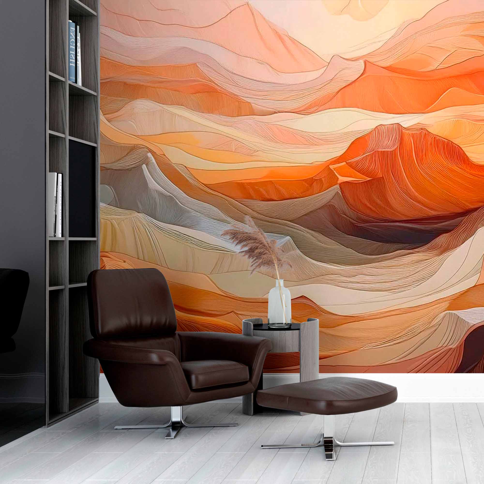 Sunset Hills Abstract Wallpaper Mural