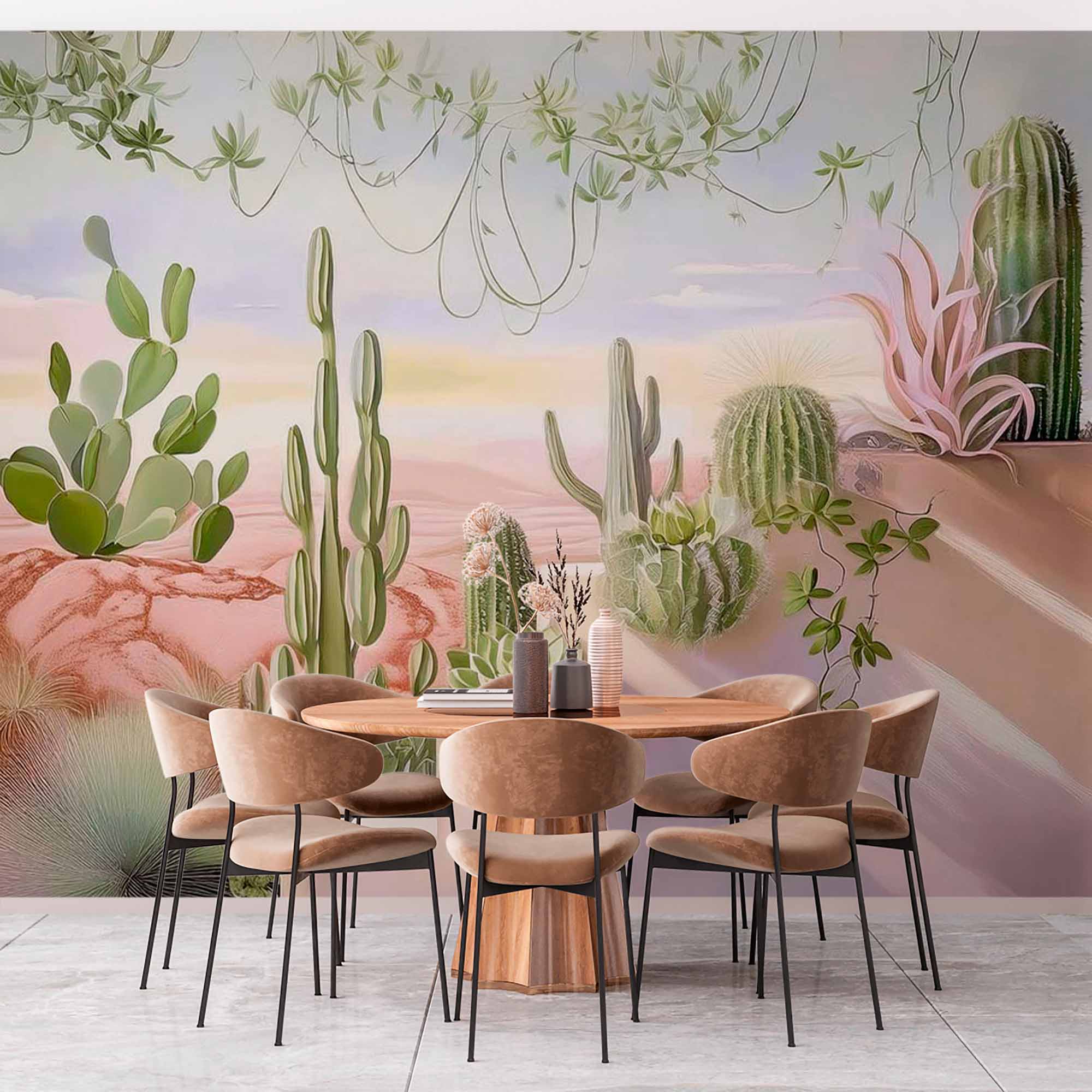 Cactus Oasis Wallpaper Mural