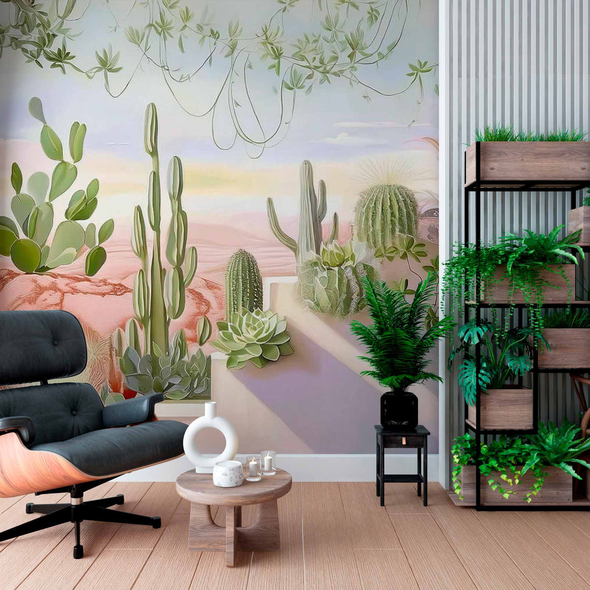 Cactus Oasis Wallpaper Mural