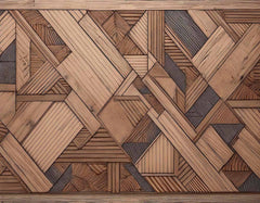Custom Geometric Timber Design Wallpaper Mural