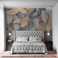 Custom Organic Swirl Shapes Wallpaper Mural