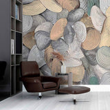 Organic Swirl Shapes Wallpaper Mural