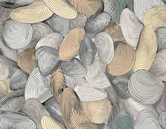 Custom Organic Swirl Shapes Wallpaper Mural