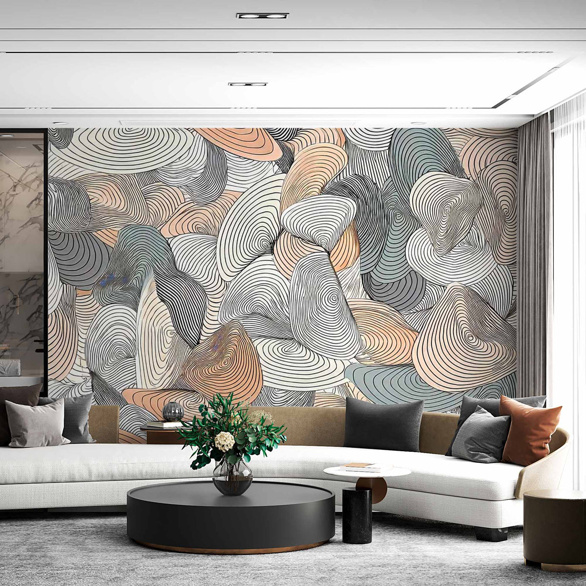 Dynamic Curves Wallpaper Mural