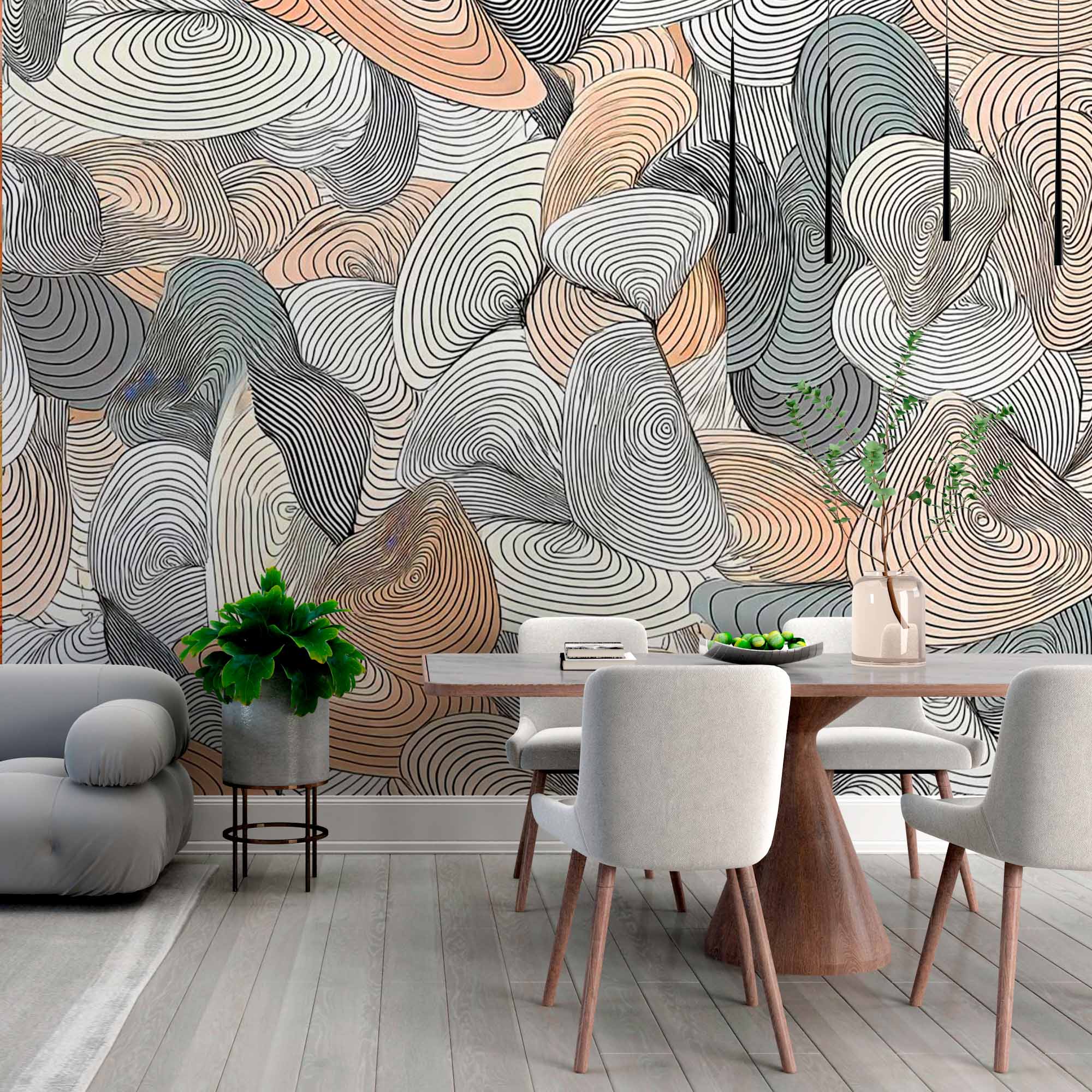 Dynamic Curves Wallpaper Mural