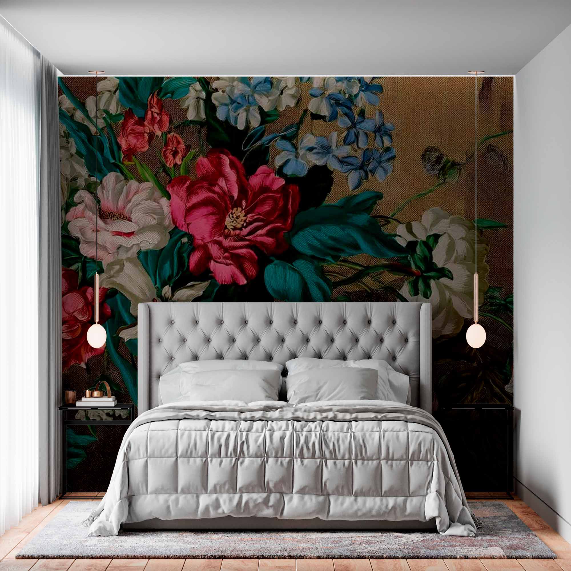 Vintage Floral Elegance Wallpaper Mural