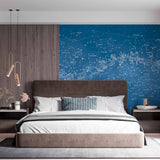 Star Constellations Wall Mural Wallpaper - Detailed Celestial Map on Blue Background