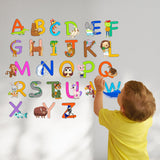 Animal Alphabet Wall Decals Educational ABC Stickers for Kids