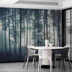 Custom Dark Forest Wallpaper Moody Nature Scene Wall Mural Gothic Decor