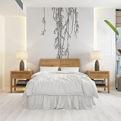 Custom Minimalist Hanging Vines Silhouette Wall Mural Wallpaper