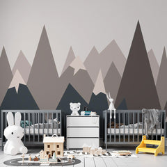 Custom Kids Wall Murals Dark Mountains Wallpaper for Kids