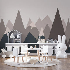 Custom Kids Wall Murals Dark Mountains Wallpaper for Kids