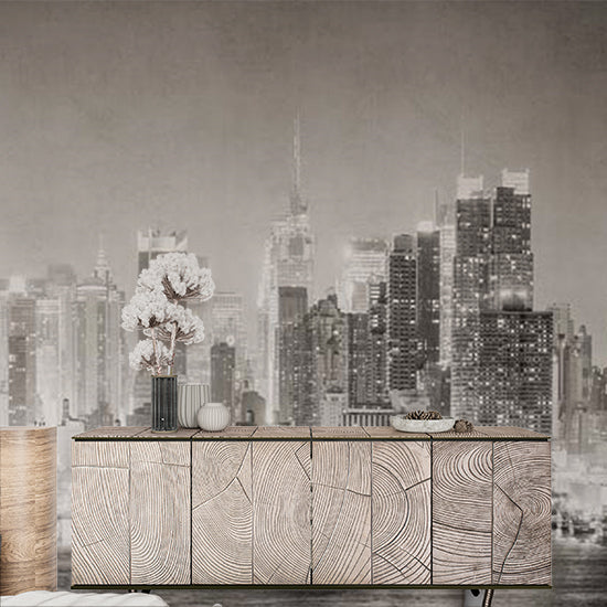 Black and White Midtown Manhattan Skyline Wall Mural