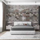 Neutral Tones Geometric Circle Pattern Wallpaper