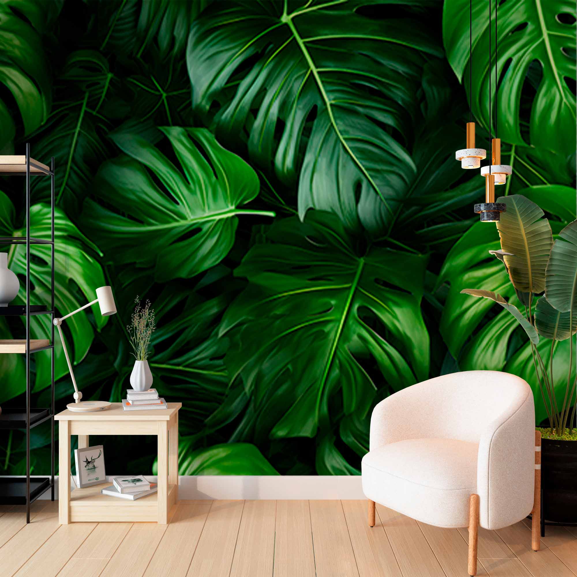 Exotic Leaf Paradise Wallpaper Mural