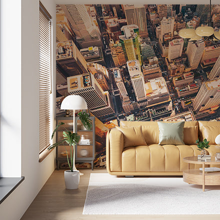 New York City Aerial View Wall Mural - Skyscrapers and Streets from Above Wallpaper