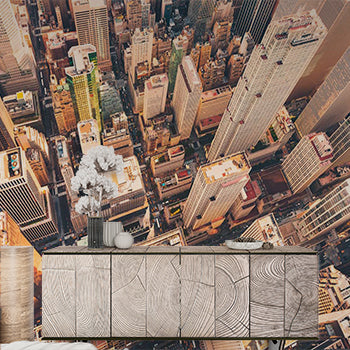 New York City Aerial View Wall Mural - Skyscrapers and Streets from Above Wallpaper