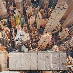 Custom New York City Aerial View Wall Mural - Skyscrapers and Streets from Above Wallpaper