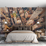 New York City Aerial View Wall Mural - Skyscrapers and Streets from Above Wallpaper