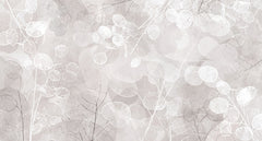 Custom Abstract Leaves Wallpaper Mural Neutral Elegant Decor