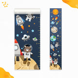 Kids' Growth Chart Peel and Stick Space Animal Solar System Decals