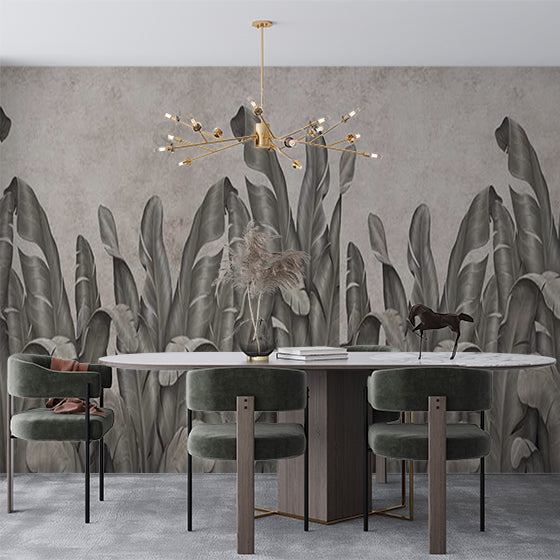 Banana Leaf Fresco Wallpaper Exotic Leaves Wall Mural