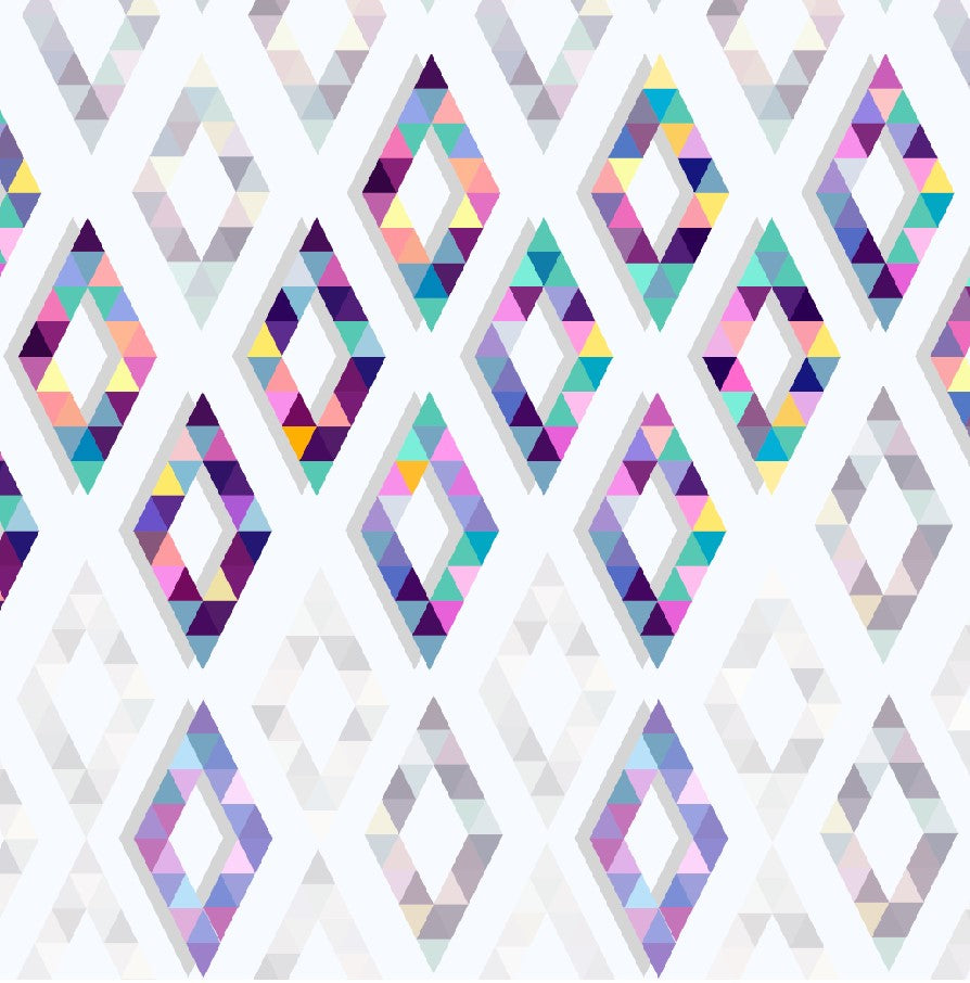 Colorful Geometric Diamond Pattern Wallpaper