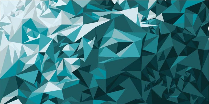 Blue and Teal Geometric Polygonal Abstract Wallpaper