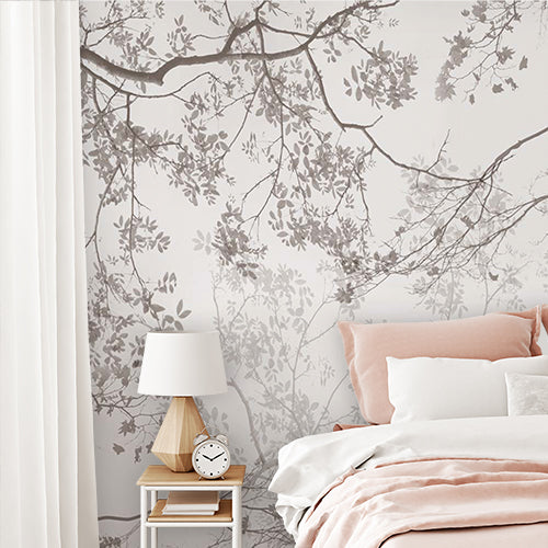 Elegant Overlapping Tree Branches Wall Mural Wallpaper