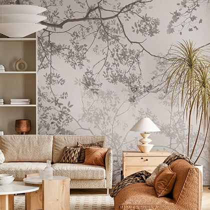 Elegant Overlapping Tree Branches Wall Mural Wallpaper