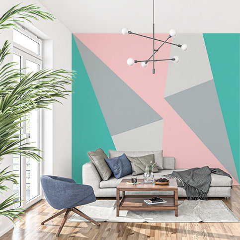 Pastel Geometric Triangle Wallpaper