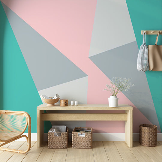 Pastel Geometric Triangle Wallpaper