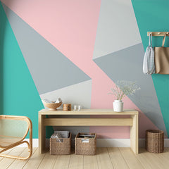 Custom Pastel Geometric Triangle Wallpaper