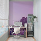 Purple Coral Reef Wall Mural Aquatic Plant Wallpaper