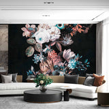 Midnight Bloom Floral Wallpaper Mural