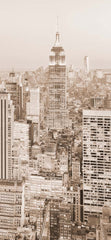 Custom Sepia-Toned New York City Wall Mural - Timeless Empire State Building Skyline