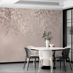 Custom Elegant Neutral Floral Wall Mural Wallpaper with Soft Pastel Branches