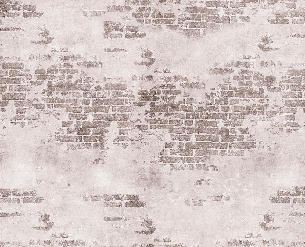 Vintage Distressed Brick Wall Mural Wallpaper - Rustic Weathered Industrial Design